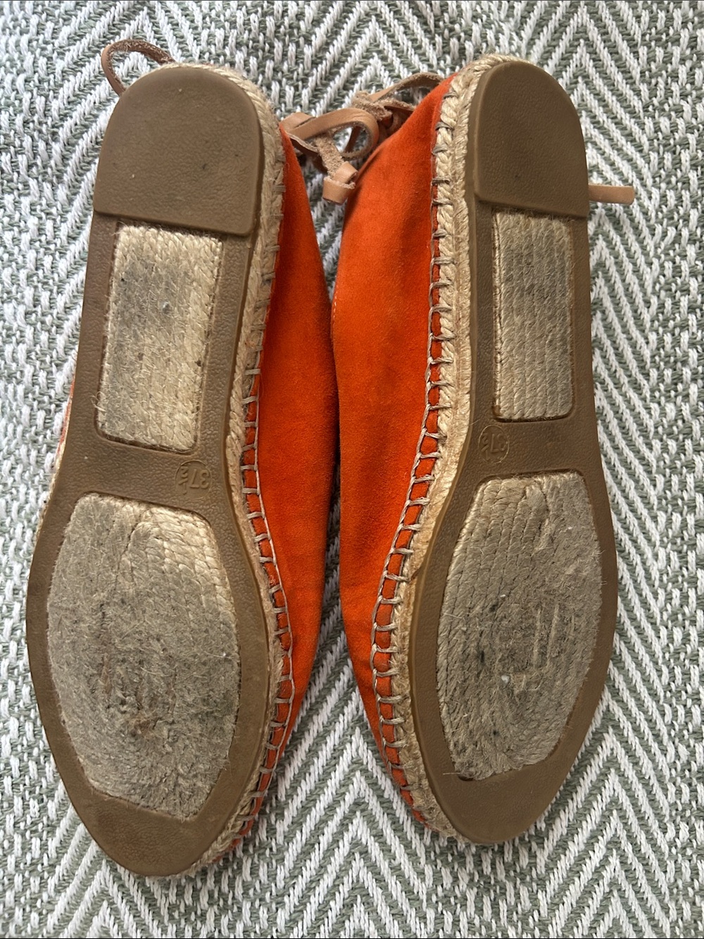 House of Harlow Burnt Orange Suede Slip-On Espadrilles - Picture 9 of 10